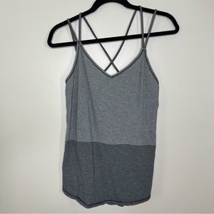 LuLuLemon Breezy Divided Stripe Heathered Gray Tank